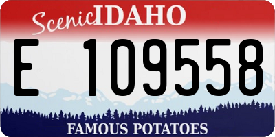 ID license plate E109558