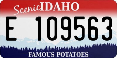 ID license plate E109563