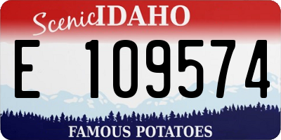 ID license plate E109574