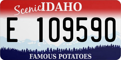 ID license plate E109590