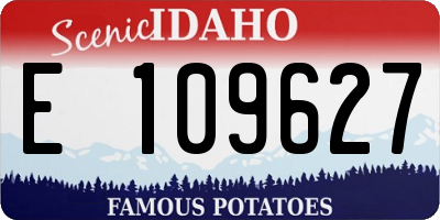 ID license plate E109627