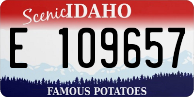 ID license plate E109657