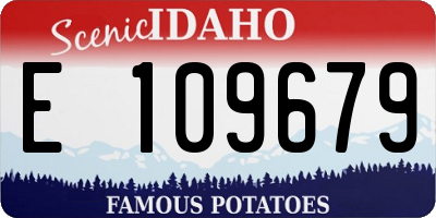 ID license plate E109679