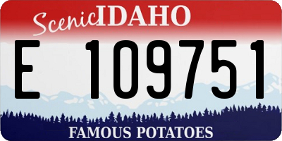 ID license plate E109751