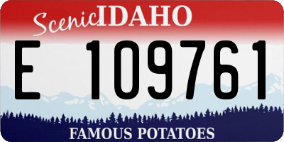 ID license plate E109761