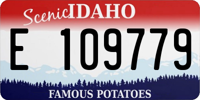 ID license plate E109779