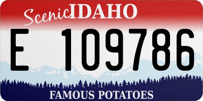 ID license plate E109786