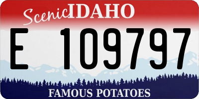 ID license plate E109797