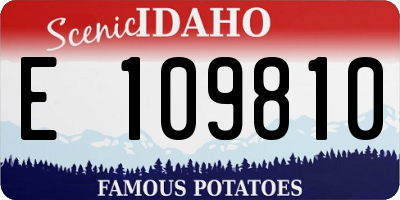 ID license plate E109810