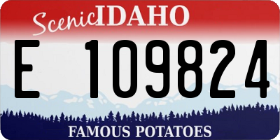 ID license plate E109824