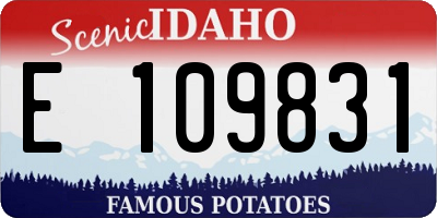 ID license plate E109831