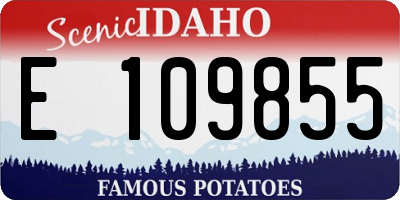 ID license plate E109855