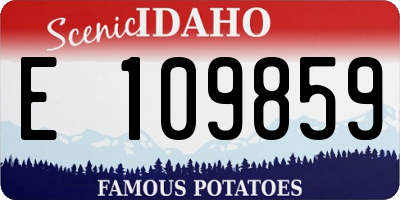 ID license plate E109859