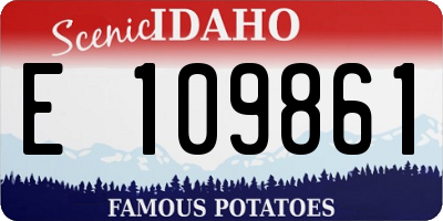 ID license plate E109861