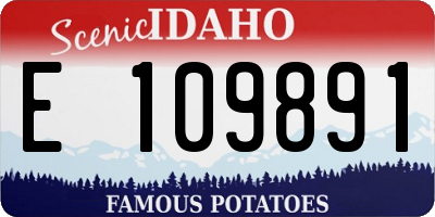ID license plate E109891