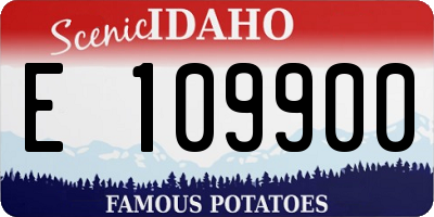 ID license plate E109900