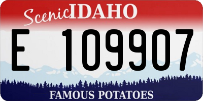 ID license plate E109907