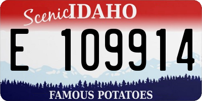 ID license plate E109914