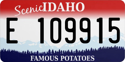 ID license plate E109915