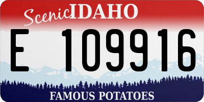 ID license plate E109916