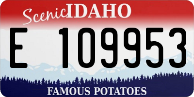 ID license plate E109953