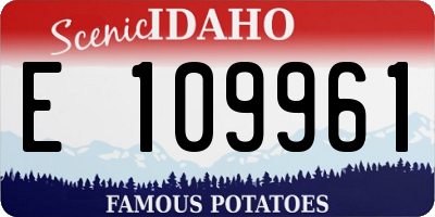 ID license plate E109961