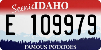 ID license plate E109979
