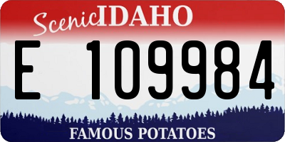 ID license plate E109984
