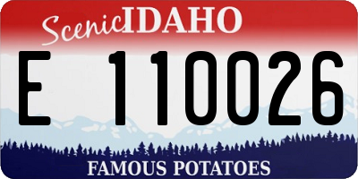 ID license plate E110026