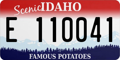 ID license plate E110041