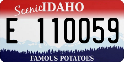 ID license plate E110059