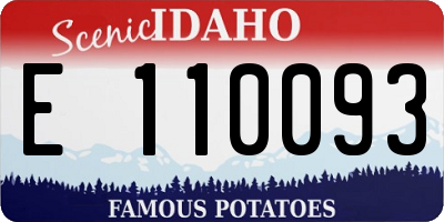 ID license plate E110093