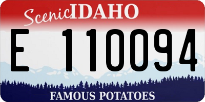 ID license plate E110094