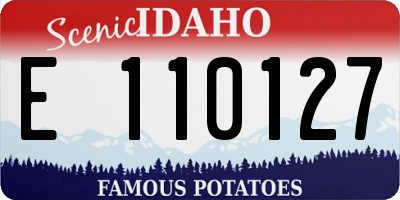 ID license plate E110127