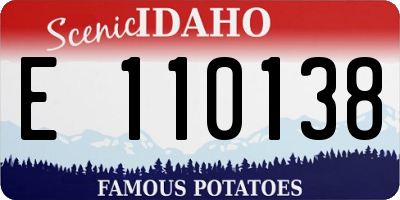 ID license plate E110138