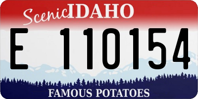 ID license plate E110154