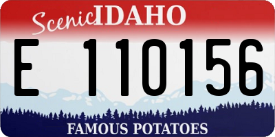 ID license plate E110156