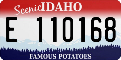 ID license plate E110168