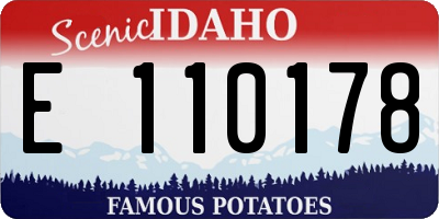 ID license plate E110178