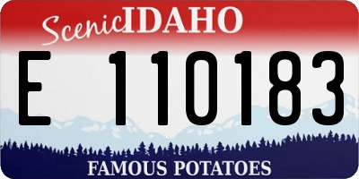 ID license plate E110183