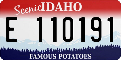 ID license plate E110191