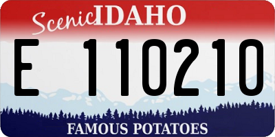 ID license plate E110210