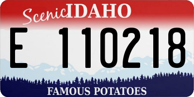 ID license plate E110218