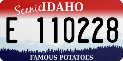 ID license plate E110228