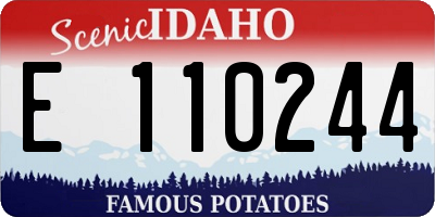 ID license plate E110244