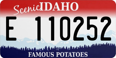 ID license plate E110252