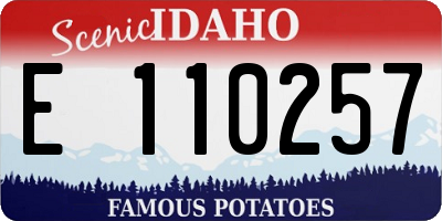 ID license plate E110257