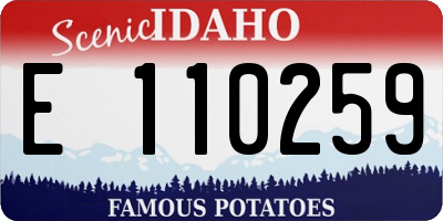 ID license plate E110259