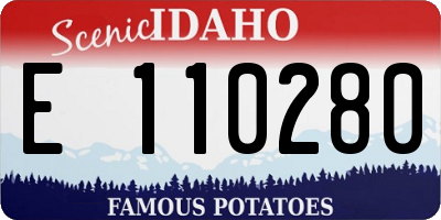 ID license plate E110280