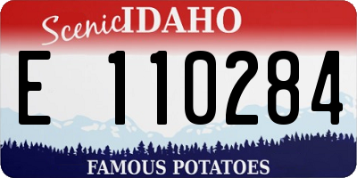 ID license plate E110284